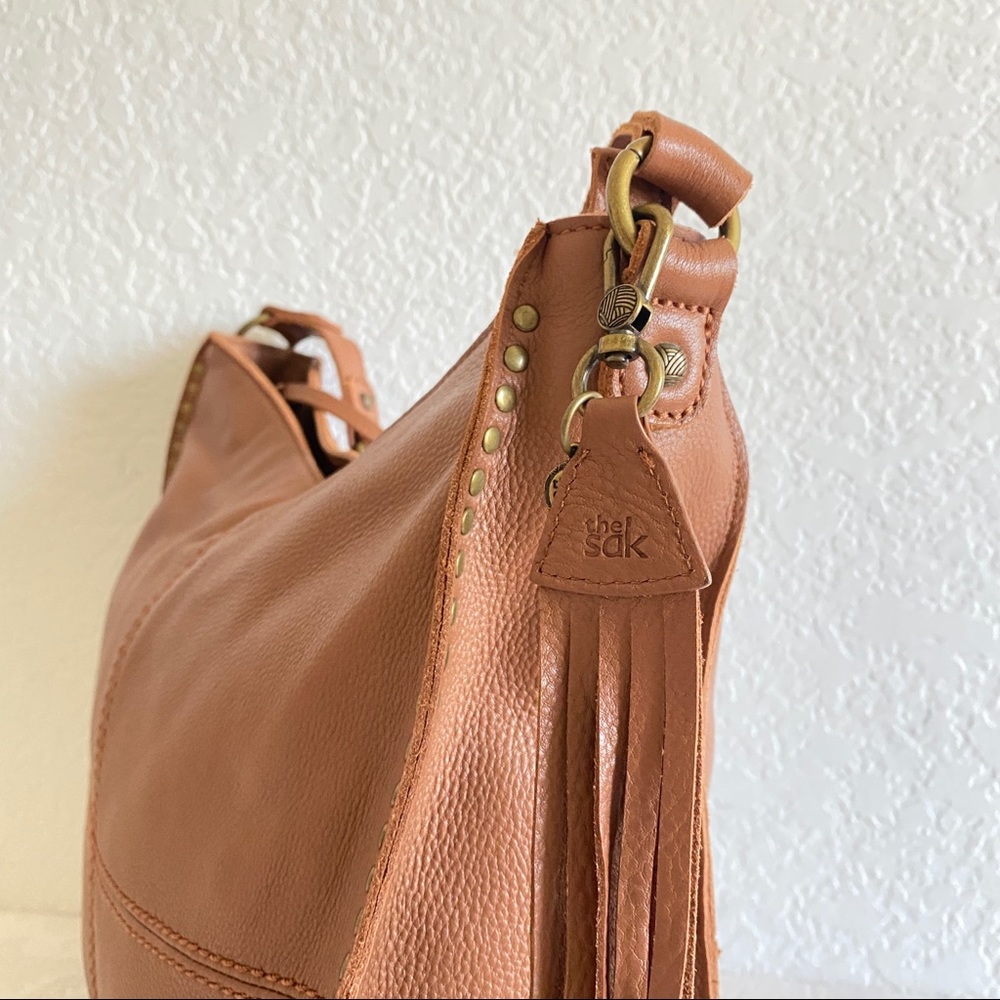 The sak brown leather studded hobo bag - Picture 5 of 8